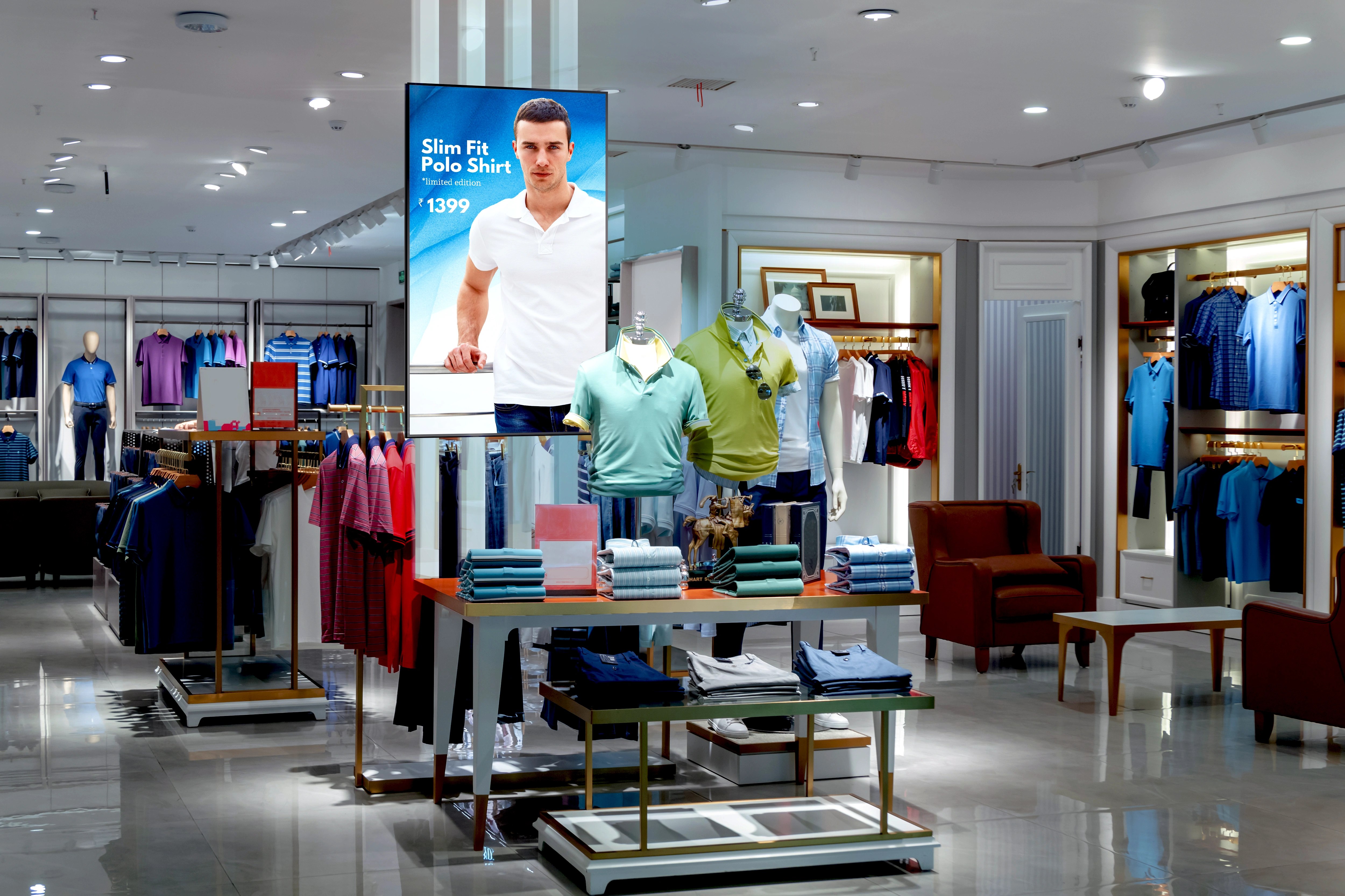 Digital signage for visual merchandising in a retail store