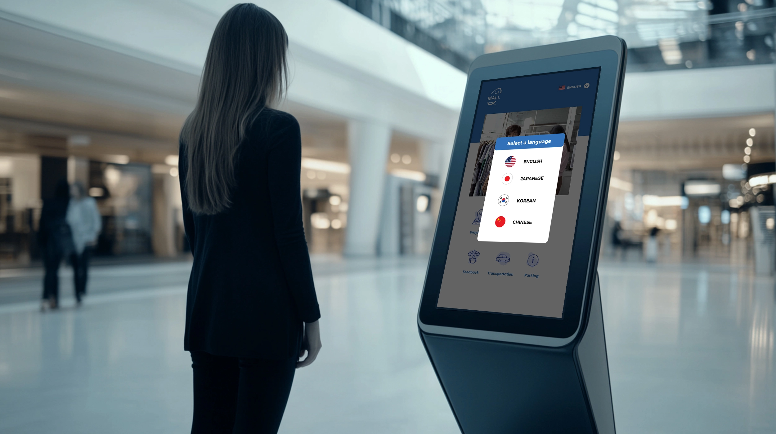 Multilingual Wayfinder kiosks Multilingual Wayfinder kiosks