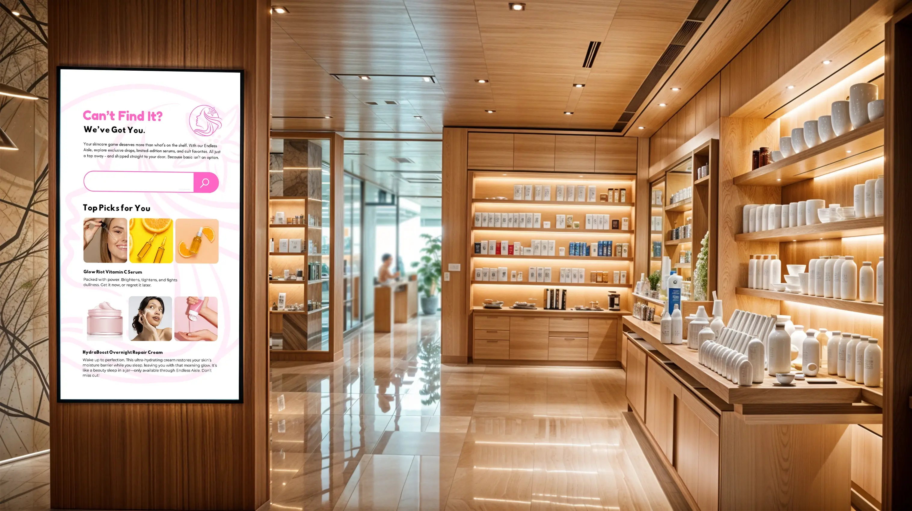 Digital signage displaying personalised content in Australia