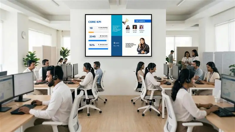 How Digital Signage Improves Communication in Call Centers and BPOs