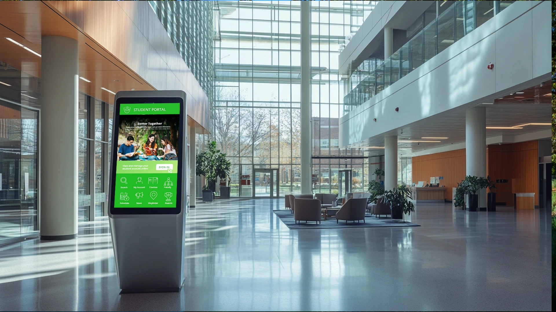 wayfinder digital signage for big campuses