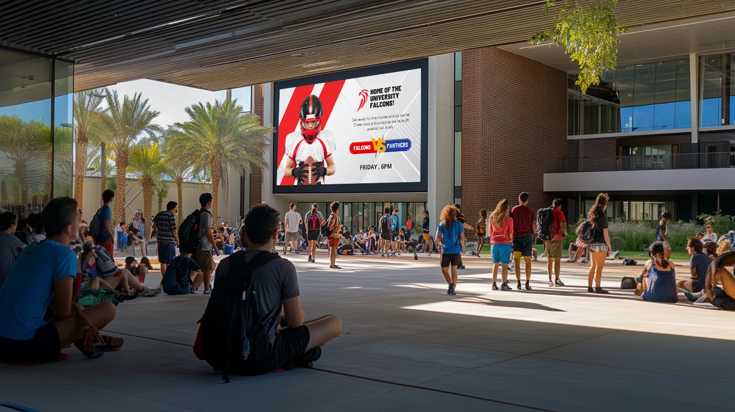 Student engagement with digital signage