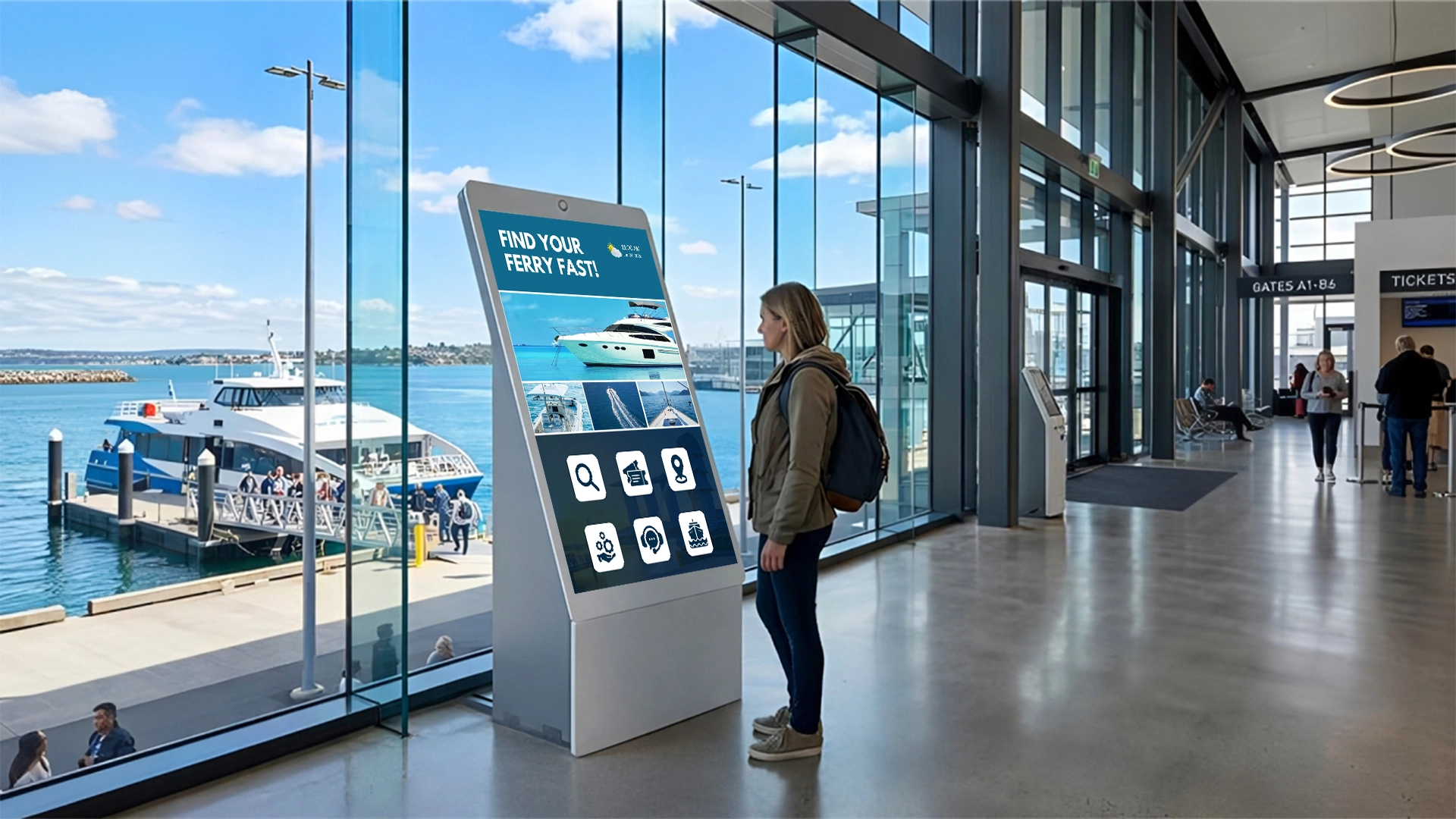 Virtual concierge kiosk