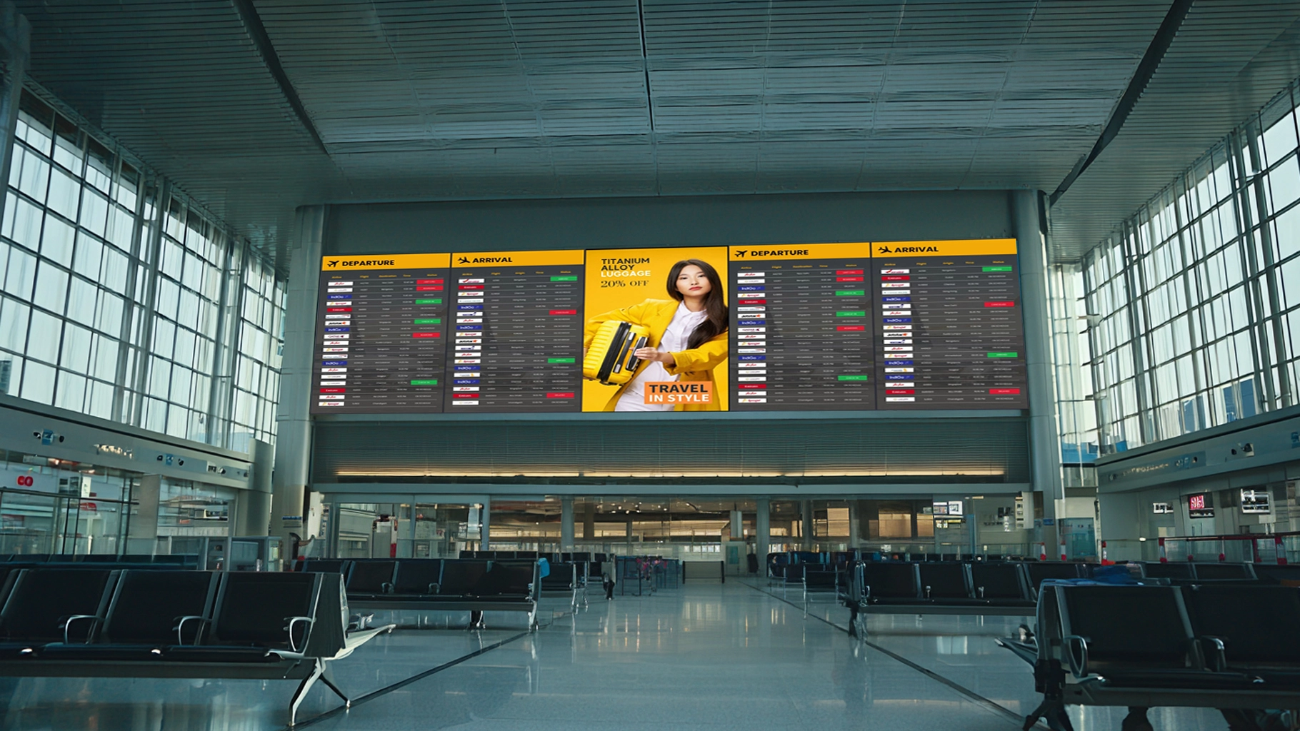 Smart video wall enhancing passenger experience at Indian airport