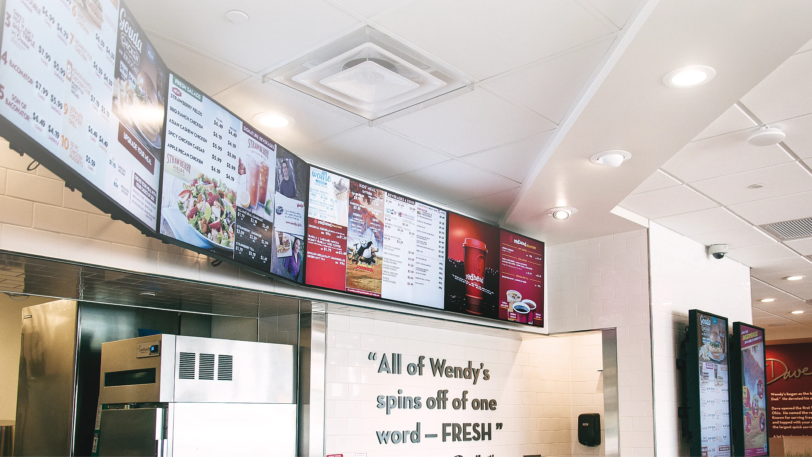 Scala Digital Menu Boards and Display Content for Wendy’s Global